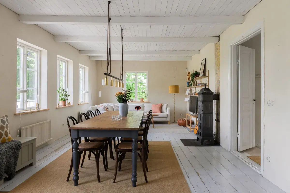 Historic Character and a deVOL Kitchen in a Swedish Country House 17 light gray painted flooboards Historic Character and a deVOL Kitchen in a Swedish Country House
