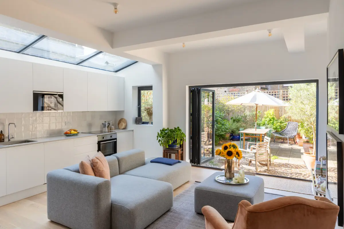 A Modern Extension and Period Details in a Ground Floor London Home 3 modern open plan living space