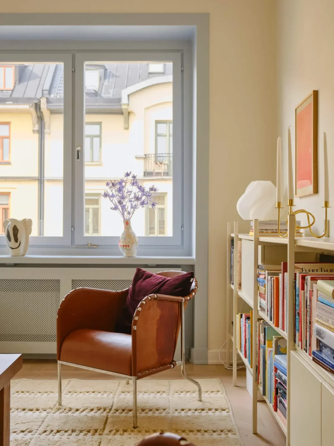 Pastel Hues in a Light-Filled 1880s Apartment in Stockholm 5 pastel blue window frame