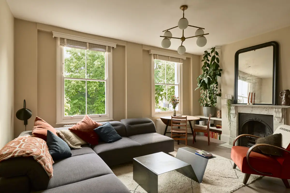 Best of 2025: Living Rooms 61 serene living room large windows marble fireplace