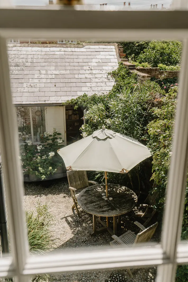 A 17th-Century Home with Original Elements in an English Seaside Town 20 small garden from above
