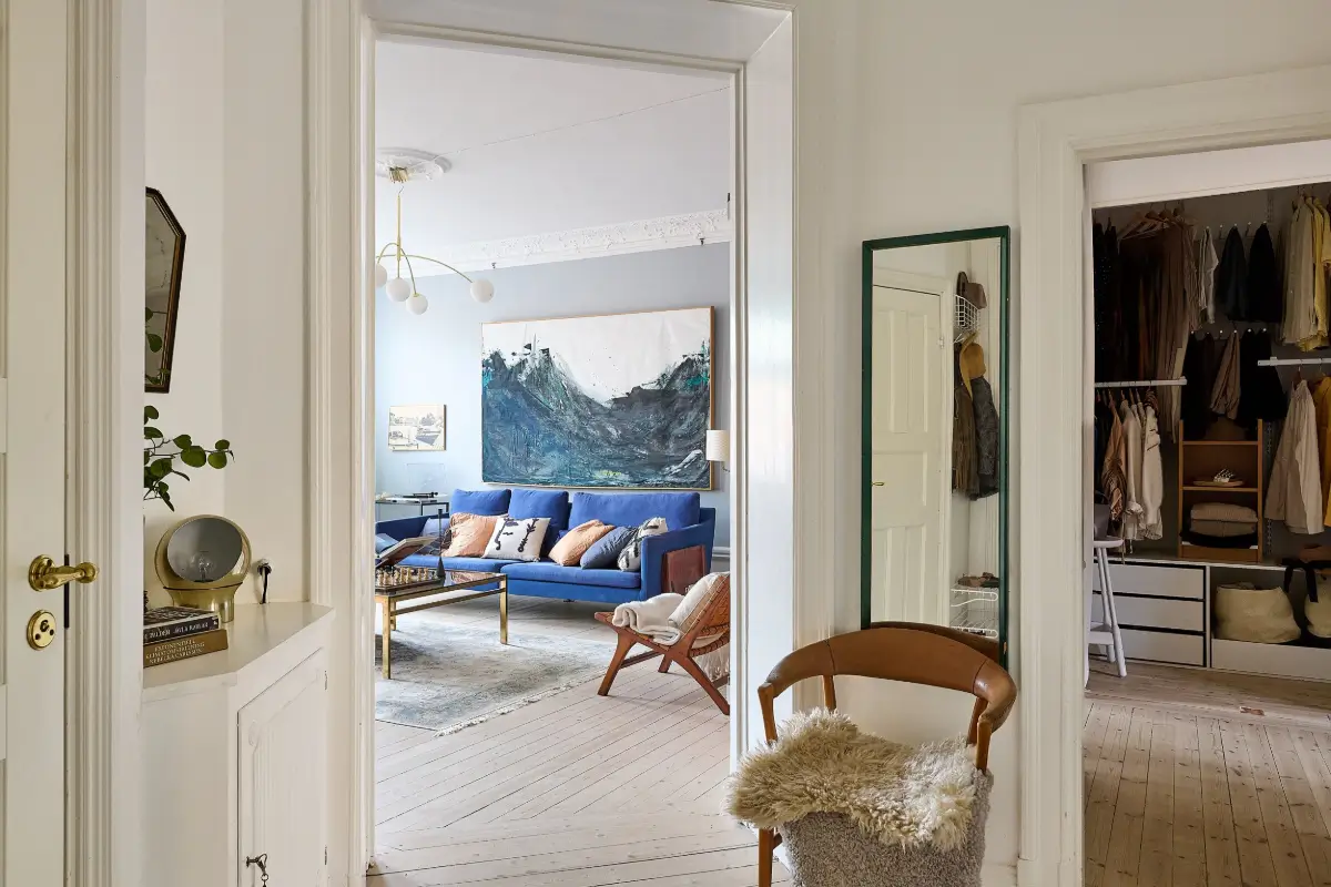 A Classic Stockholm Family Apartment with a Separate Studio 23 view into living room