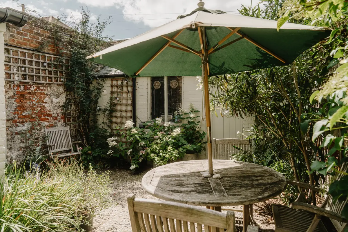 A 17th-Century Home with Original Elements in an English Seaside Town 22 walled garden