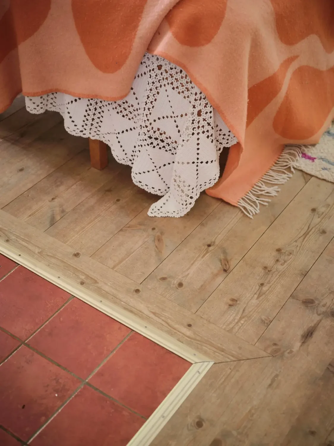 A Colorful Family Home in an Old Gardener's Cottage in Sweden 24 wooden floor