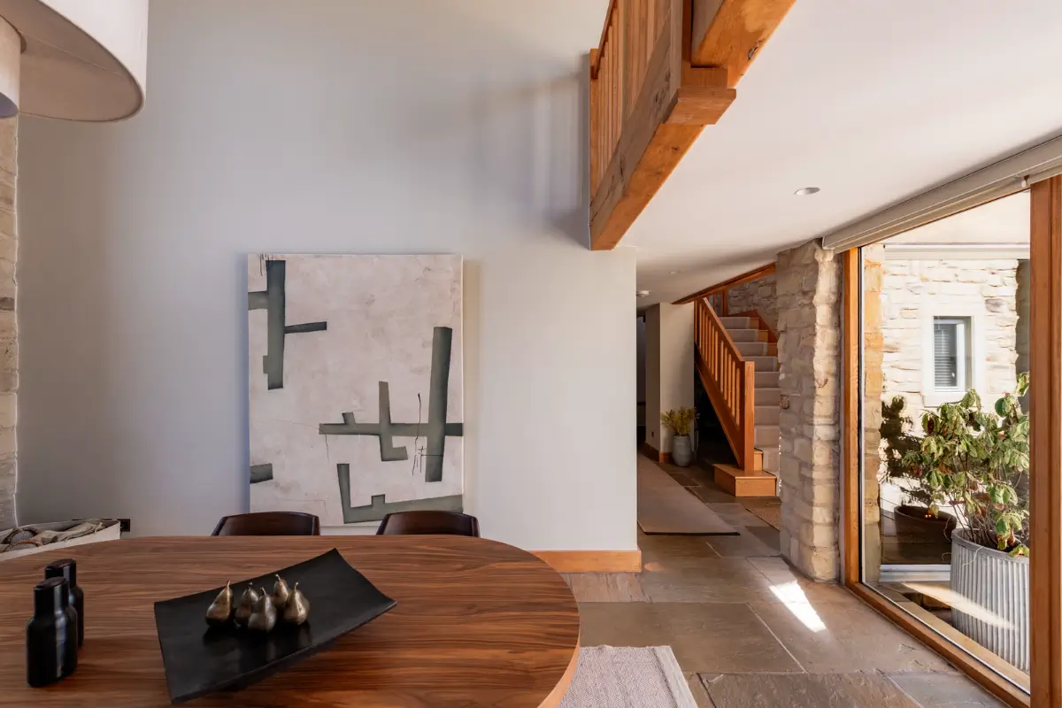 Modern Interiors in an Old Dry-Stone Barn in England 13 barnhouse england17