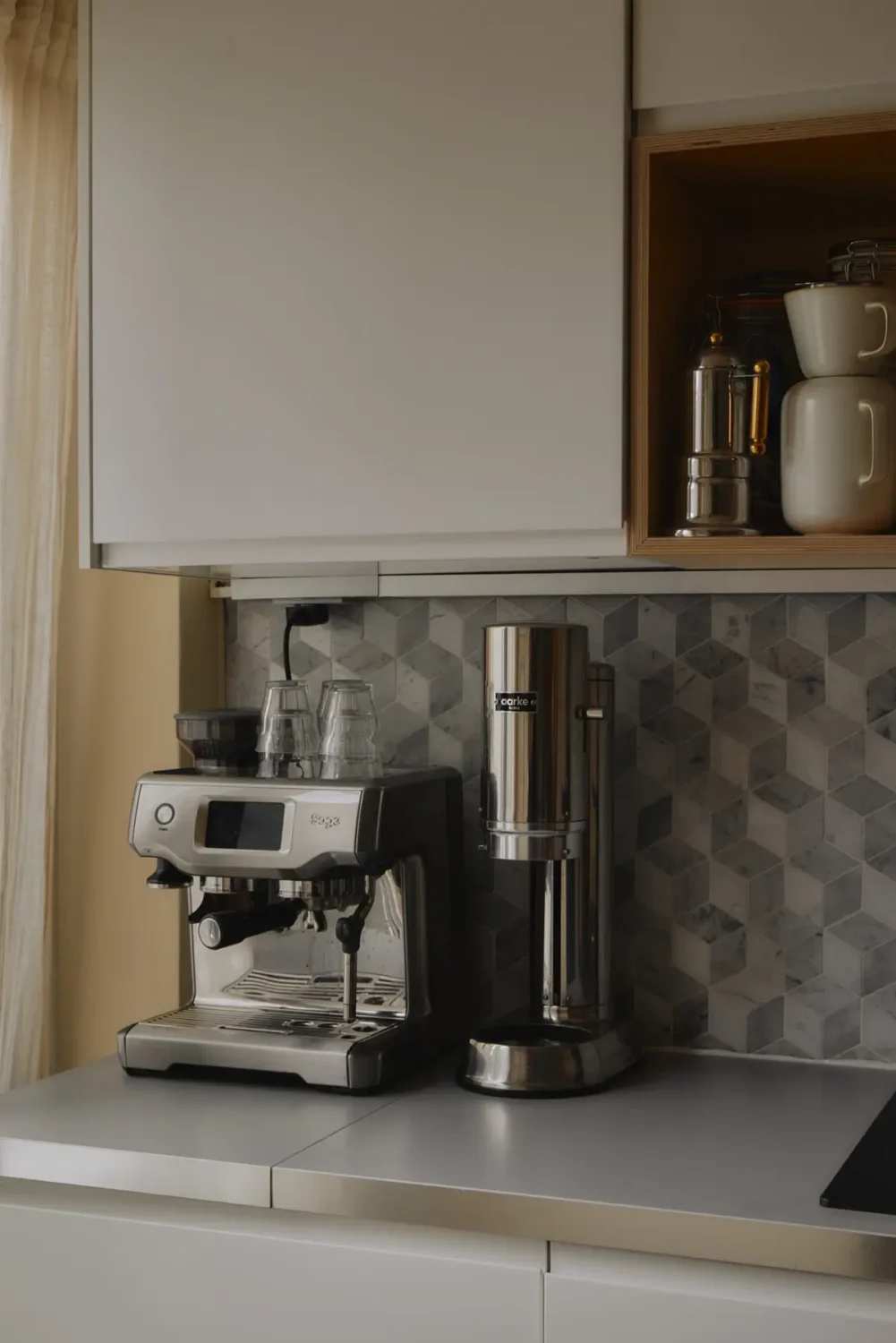Modern Craftsmanship and Historic Charm in a London Home 11 coffee corner