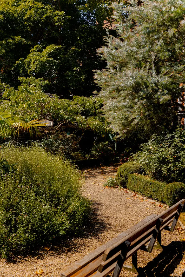 A Mixture of Patterns, Colors, and Materials in a Stunning London Apartment 29 communal gardens