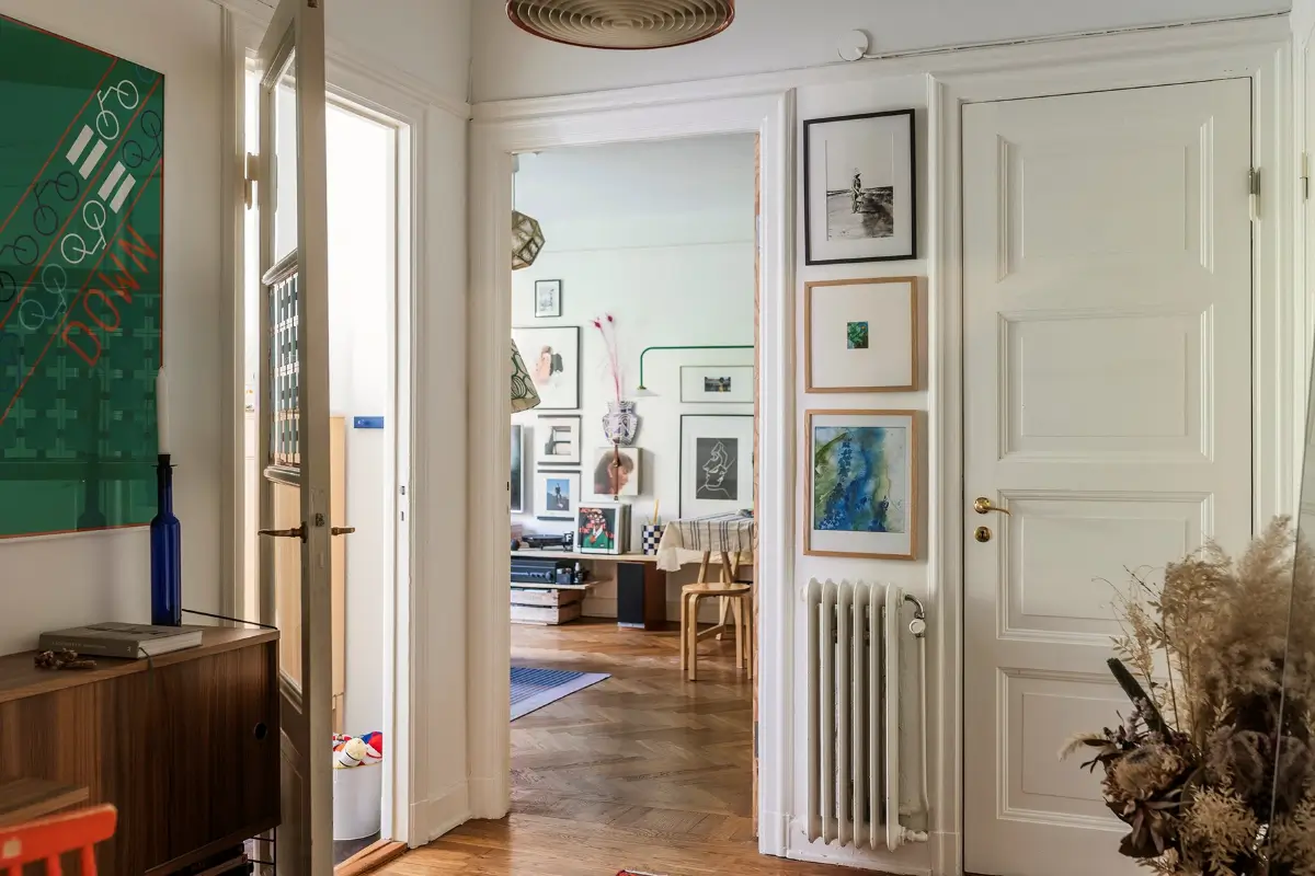 A Charming Swedish Courtyard Apartment Filled with Art 20 hall