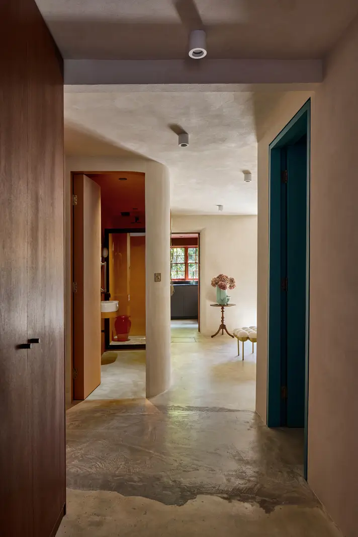 Victorian Grandeur Meets Modern Design in a Camden Square Townhouse 27 hall concrete floor