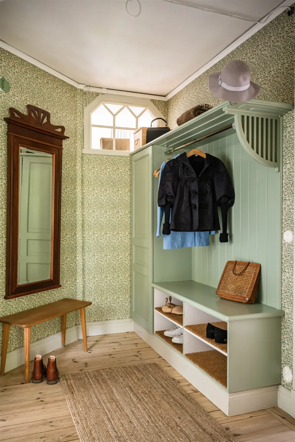 Best of 2025: Hallways 12 hall william morris wallpaper built in storage nordroom Best of 2025: Hallways