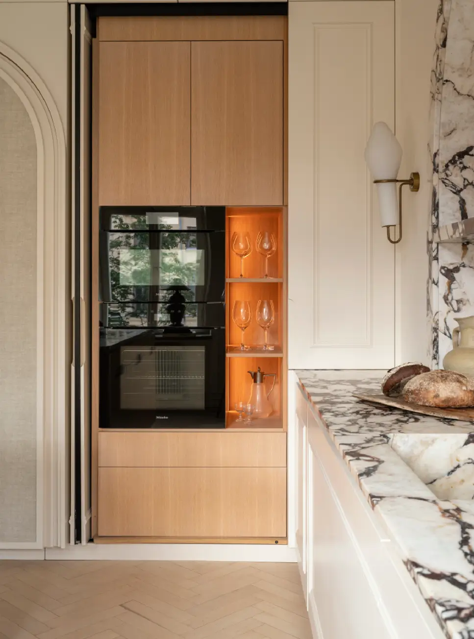 Luxurious Design and Period Features in a Stunning Stockholm Apartment 7 hidden kitchen appliances