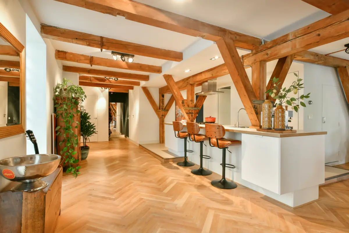 A Spacious Loft Apartment in a Converted Amsterdam Grain Warehouse 13 amsterdam warehouse apartment exposed beams nordroom11 A Spacious Loft Apartment in a Converted Amsterdam Grain Warehouse