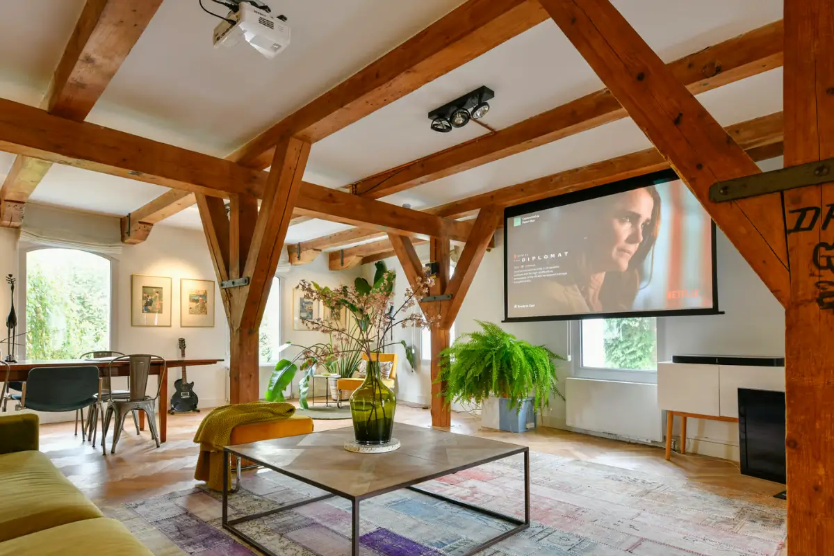 A Spacious Loft Apartment in a Converted Amsterdam Grain Warehouse 12 amsterdam warehouse apartment exposed beams nordroom12 A Spacious Loft Apartment in a Converted Amsterdam Grain Warehouse