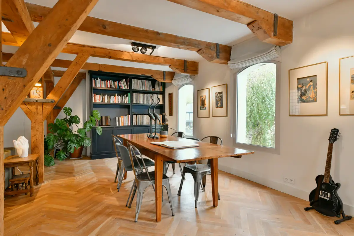 A Spacious Loft Apartment in a Converted Amsterdam Grain Warehouse 10 amsterdam warehouse apartment exposed beams nordroom15 A Spacious Loft Apartment in a Converted Amsterdam Grain Warehouse