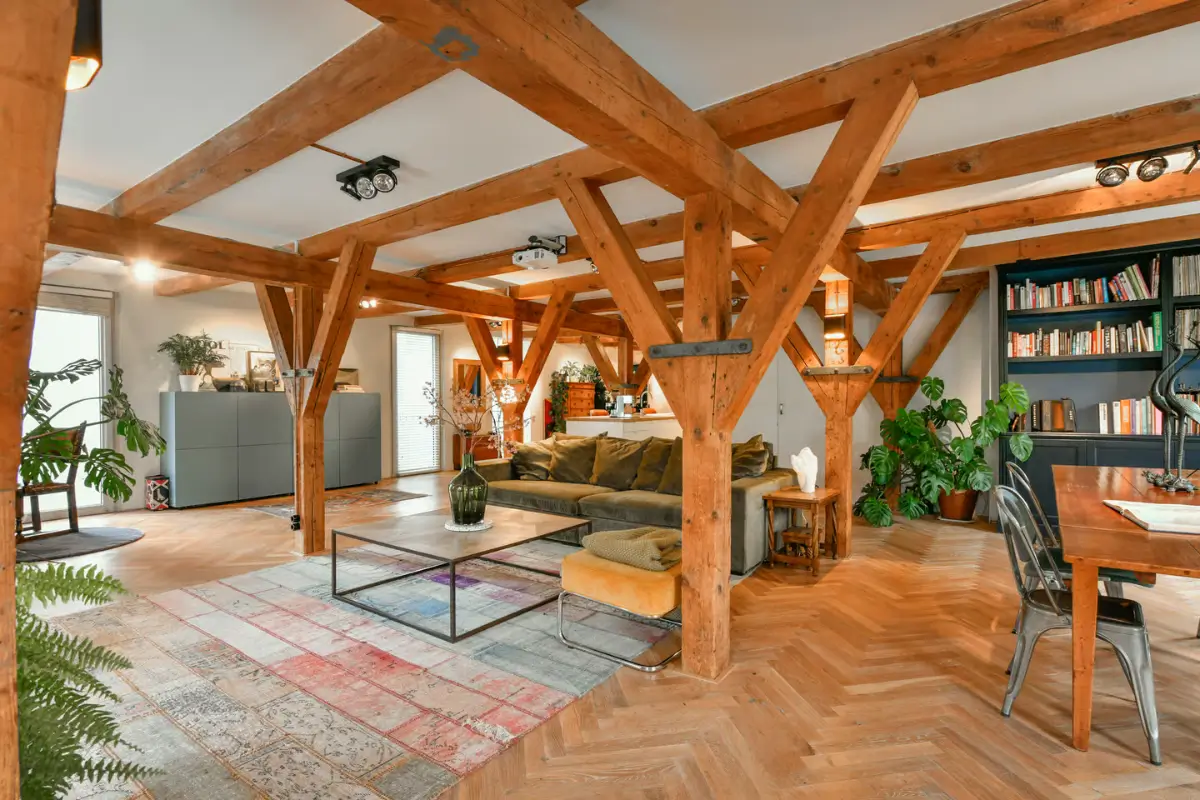 A Spacious Loft Apartment in a Converted Amsterdam Grain Warehouse 6 amsterdam warehouse apartment exposed beams nordroom19 A Spacious Loft Apartment in a Converted Amsterdam Grain Warehouse