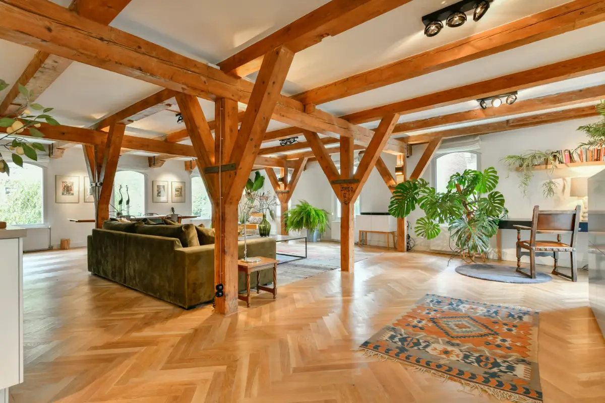 A Spacious Loft Apartment in a Converted Amsterdam Grain Warehouse 2 amsterdam warehouse apartment exposed beams nordroom22 A Spacious Loft Apartment in a Converted Amsterdam Grain Warehouse
