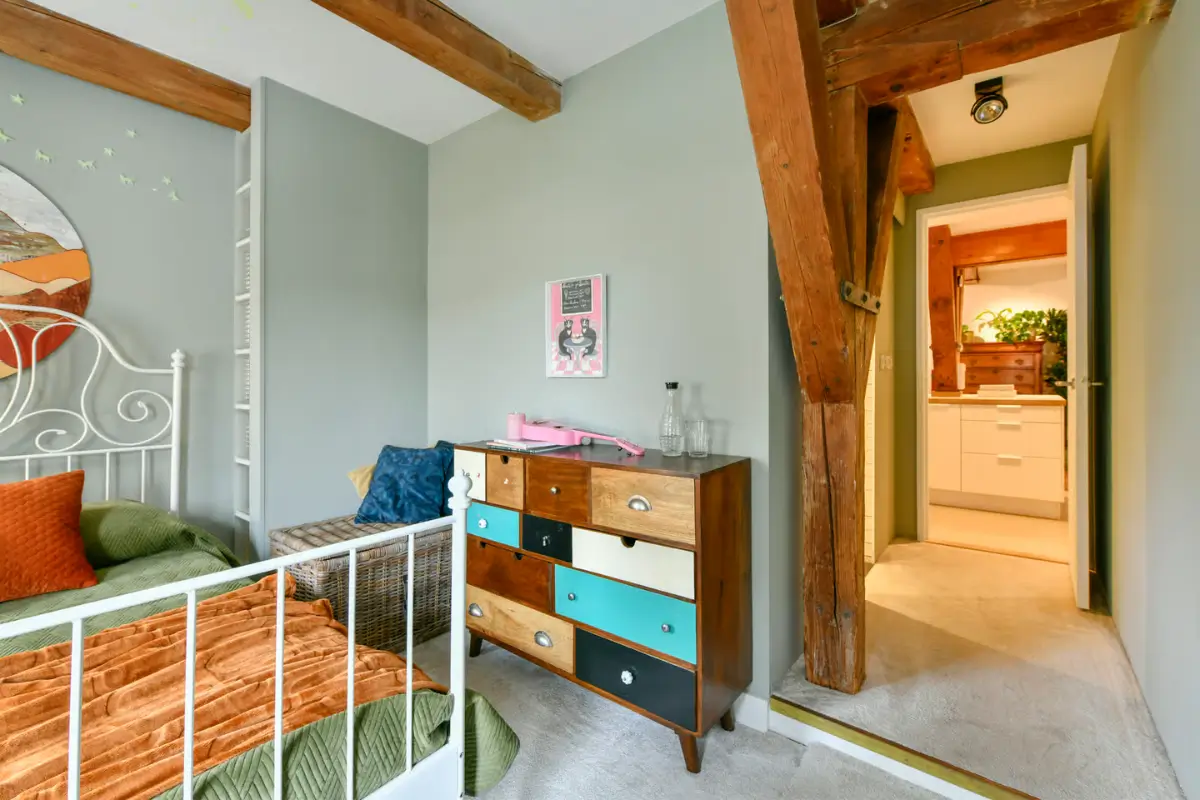 A Spacious Loft Apartment in a Converted Amsterdam Grain Warehouse 20 amsterdam warehouse apartment exposed beams nordroom4 A Spacious Loft Apartment in a Converted Amsterdam Grain Warehouse