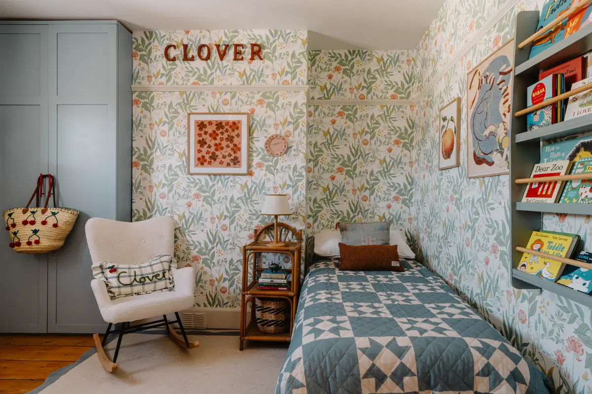 Best of 2025: Children's Rooms 13 childrens room tulip wallpaper blue wardrobes