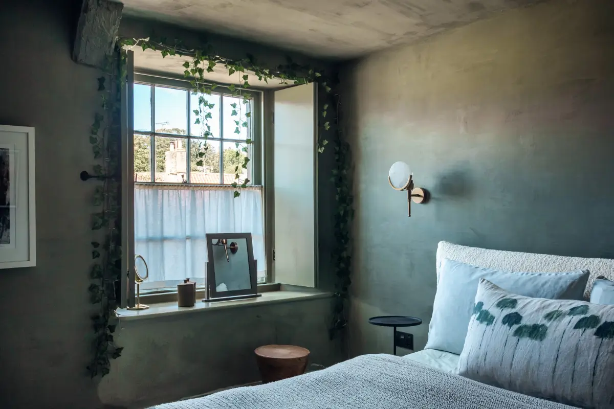 Lime Paint and Cozy Rooms in a Charming English Cottage 20 cottage bedroom deep window niche