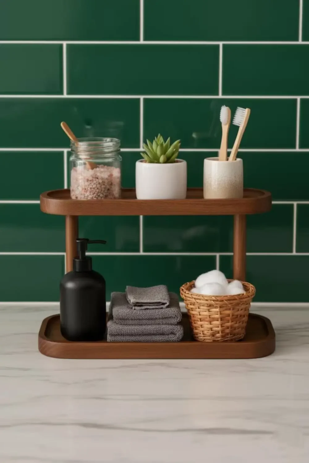 30 Smart Storage Etsy Finds to Transform Your Small Bathroom 13 double-wooden-organizer