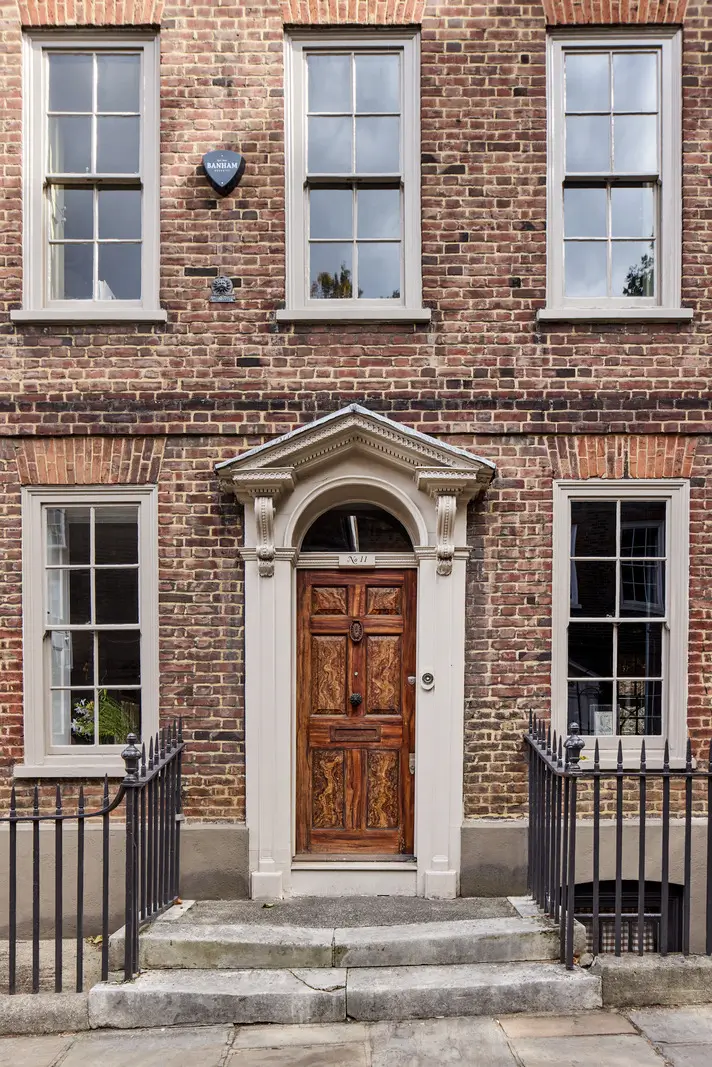A deVOL Kitchen in a Beautiful Restored Georgian Townhouse in London 35 front door georgian house