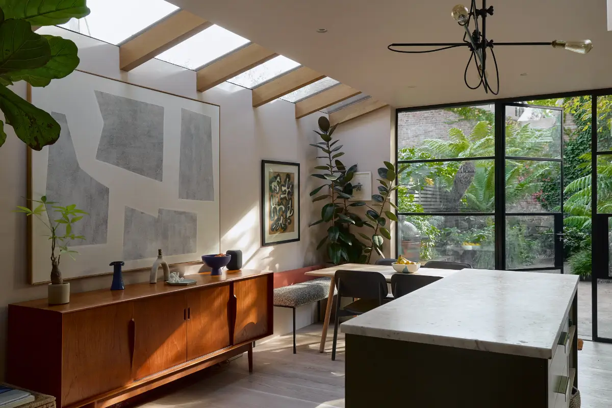 A Beautiful Victorian Townhouse Reimagined for Modern Living 17 kitchen extension skylights