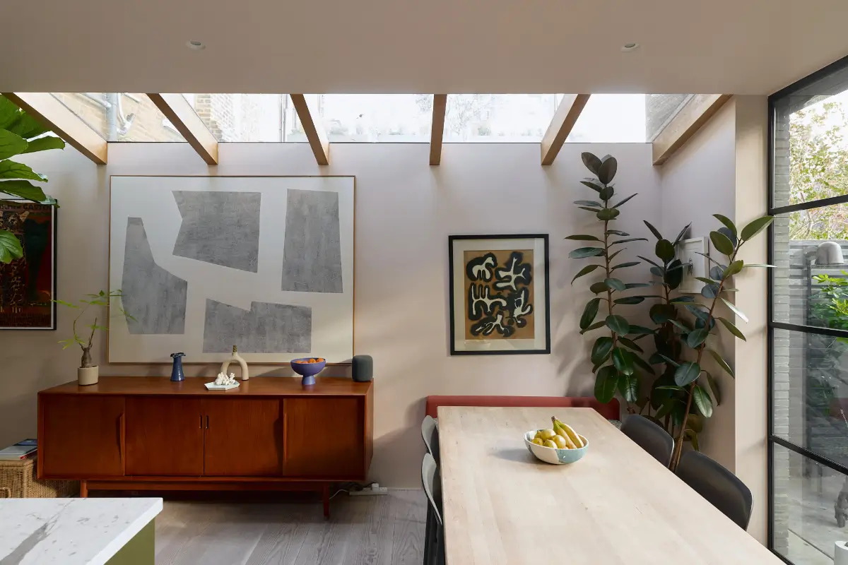 A Beautiful Victorian Townhouse Reimagined for Modern Living 16 kitchen table skylights