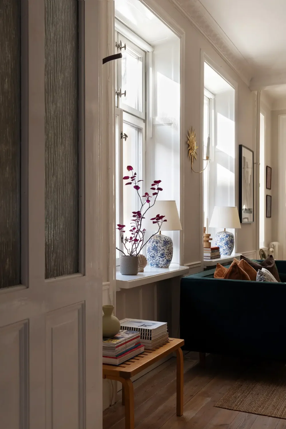 Neutral Tones and Period Character from the 1910s in a Stockholm Apartment 15 living room detail