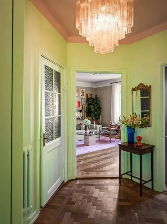 27 Statement Ceiling Ideas That Will Spruce Up Any Room 19 parquet floor green hall 27 Statement Ceiling Ideas That Will Spruce Up Any Room