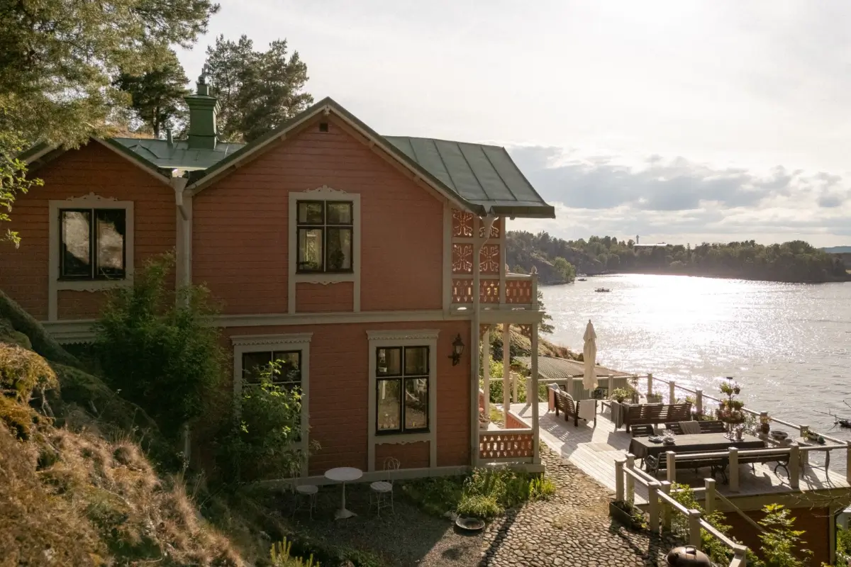 A Beautiful Pink Villa Overlooking the Stockholm Archipelago 58 pink swedish villa nordroom63 A Beautiful Pink Villa Overlooking the Stockholm Archipelago