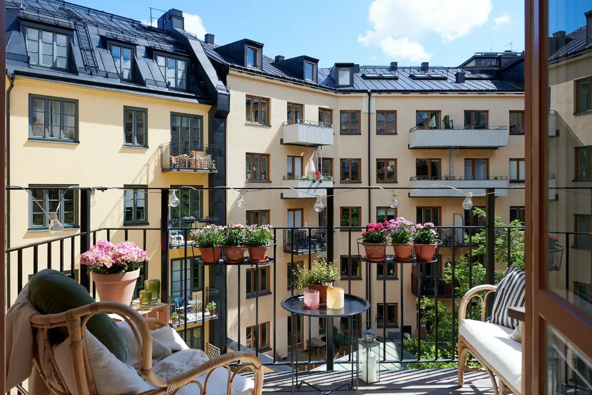A Bright and Colorful 1930s Apartment in Stockholm 8 balcony stockholm apartment