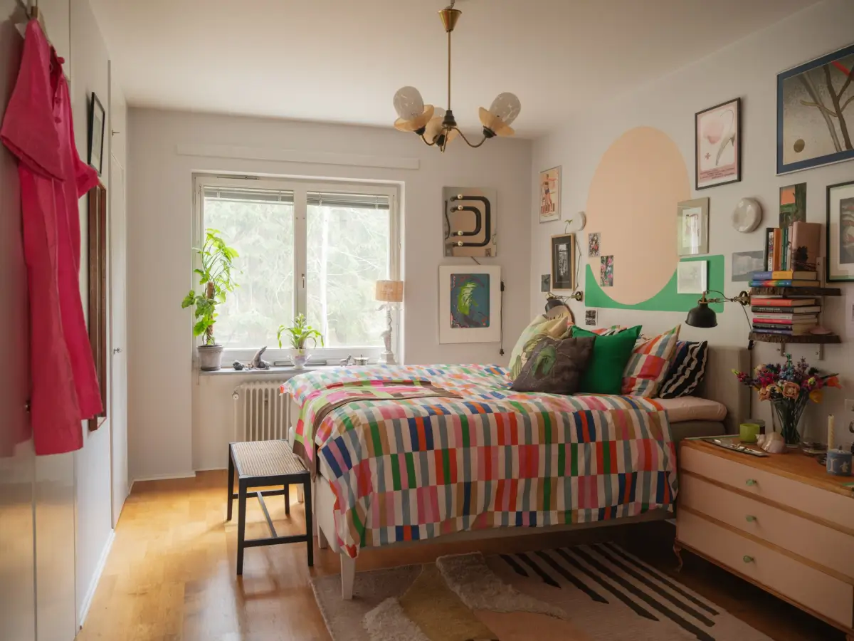 A Colorful 1950s Apartment with the Original Kitchen 14 colorful-1950s-apartment-stockholm-nordroom4