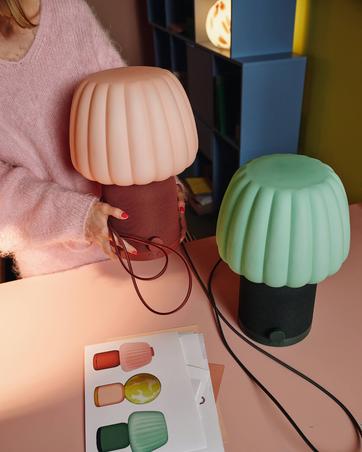IKEA x Teklan Bring Bold Color and Playful Geometry to Home Tech 12 kulglass-ikea-teklan-colorful-home-tech-nordroom