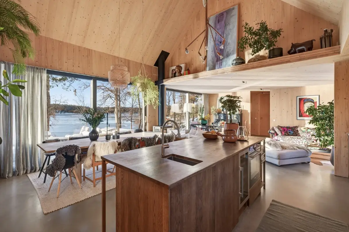A Modern Wooden Cottage with Sea Views Close to Stockholm 3 modern-wooden-cottage-sea-views