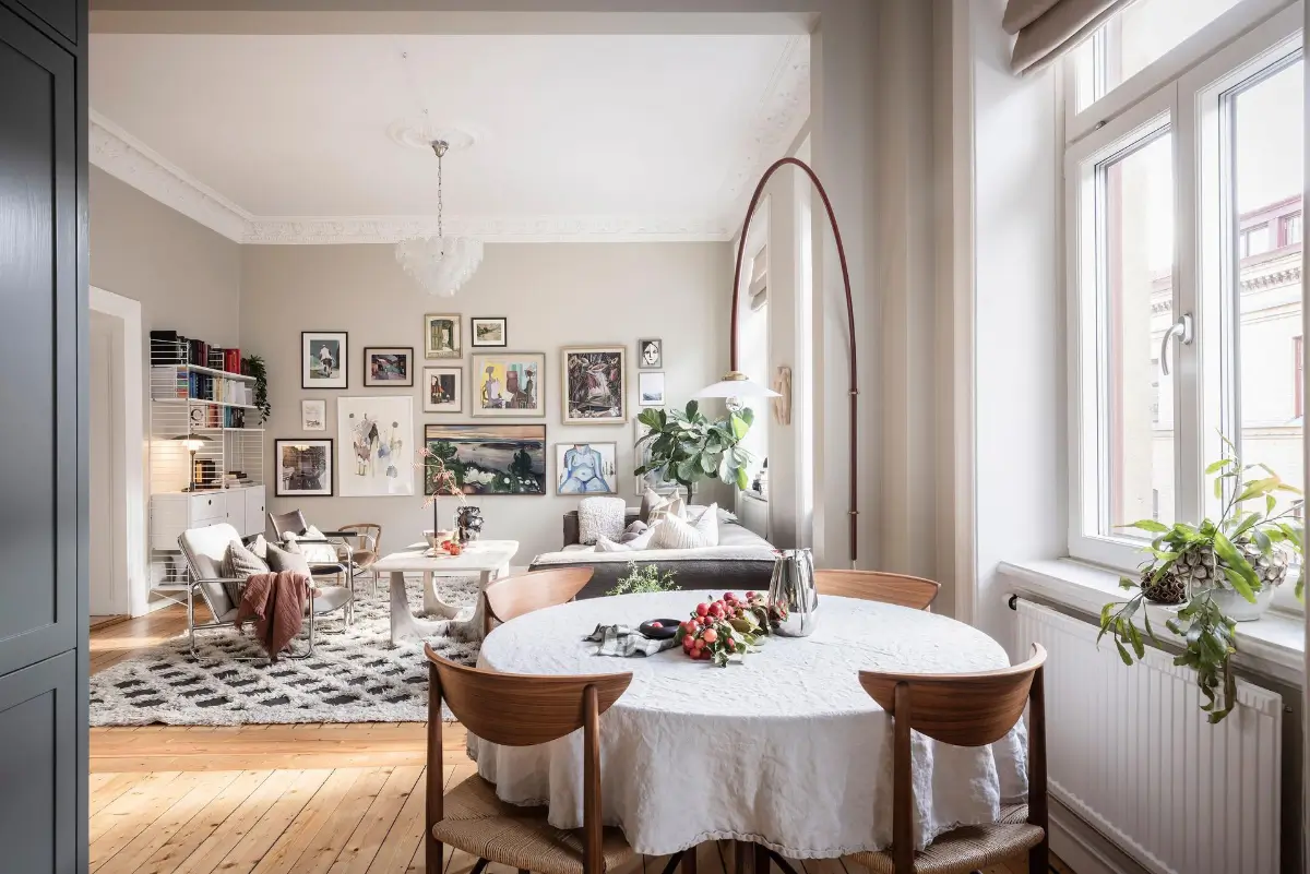 A Social Open-Plan Living Space in a Cozy 19th Century Apartment 17 tasteful-19th-century-swedish-apartment-nordroom18