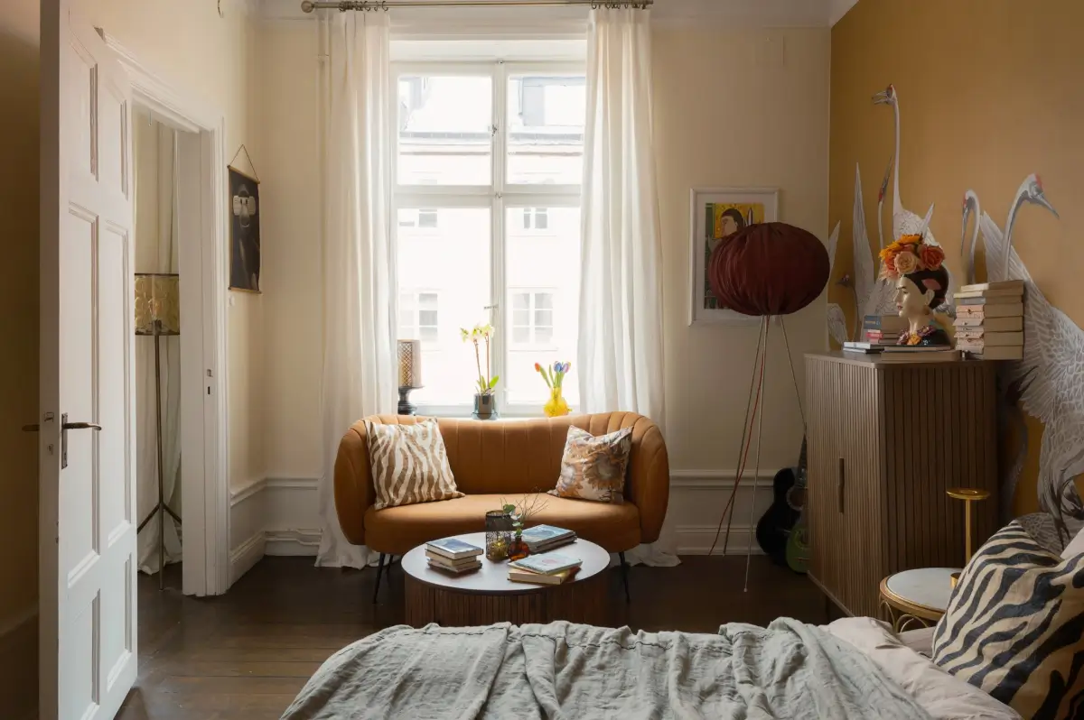 Ochre-Yellow Color Accents in a Cozy Turn-of-the-Century Apartment 13 cozy-turn-of-the-century-apartment-stockholm