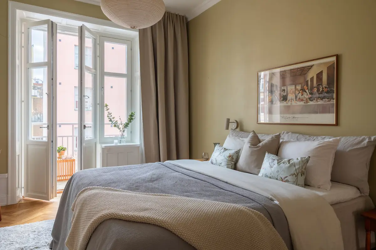 Warm Beige Tones and a Stylish Kitchen in a Stockholm Apartment 18 early-20th-century-apartment-beautiful-kitchen-and-fireplace