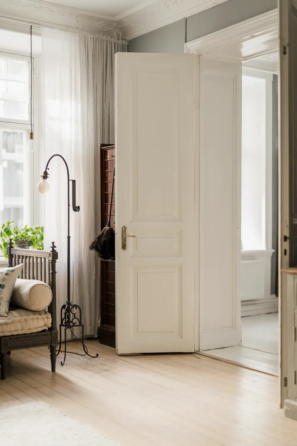 Large Windows, Period Character, and a Charming Kitchen in a Swedish Apartment 5 period-features-thoughtful-updates-scandinavian-apartment-nordroom