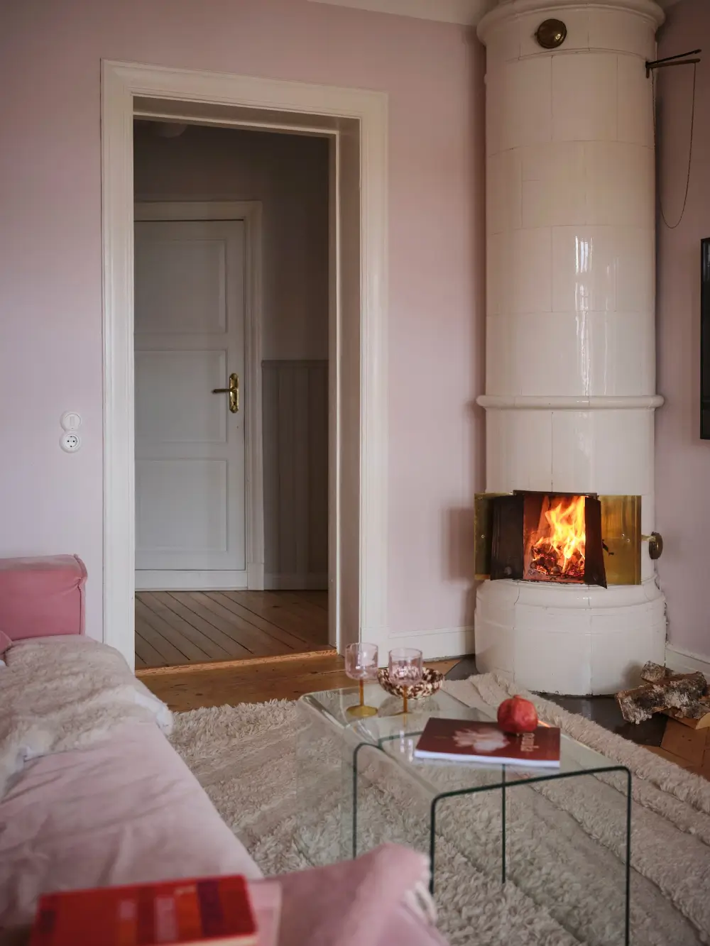 A Pink Living Room in a Top Floor Art Nouveau Apartment 6 pink-living-room-early-20th-century-apartment-nordroom