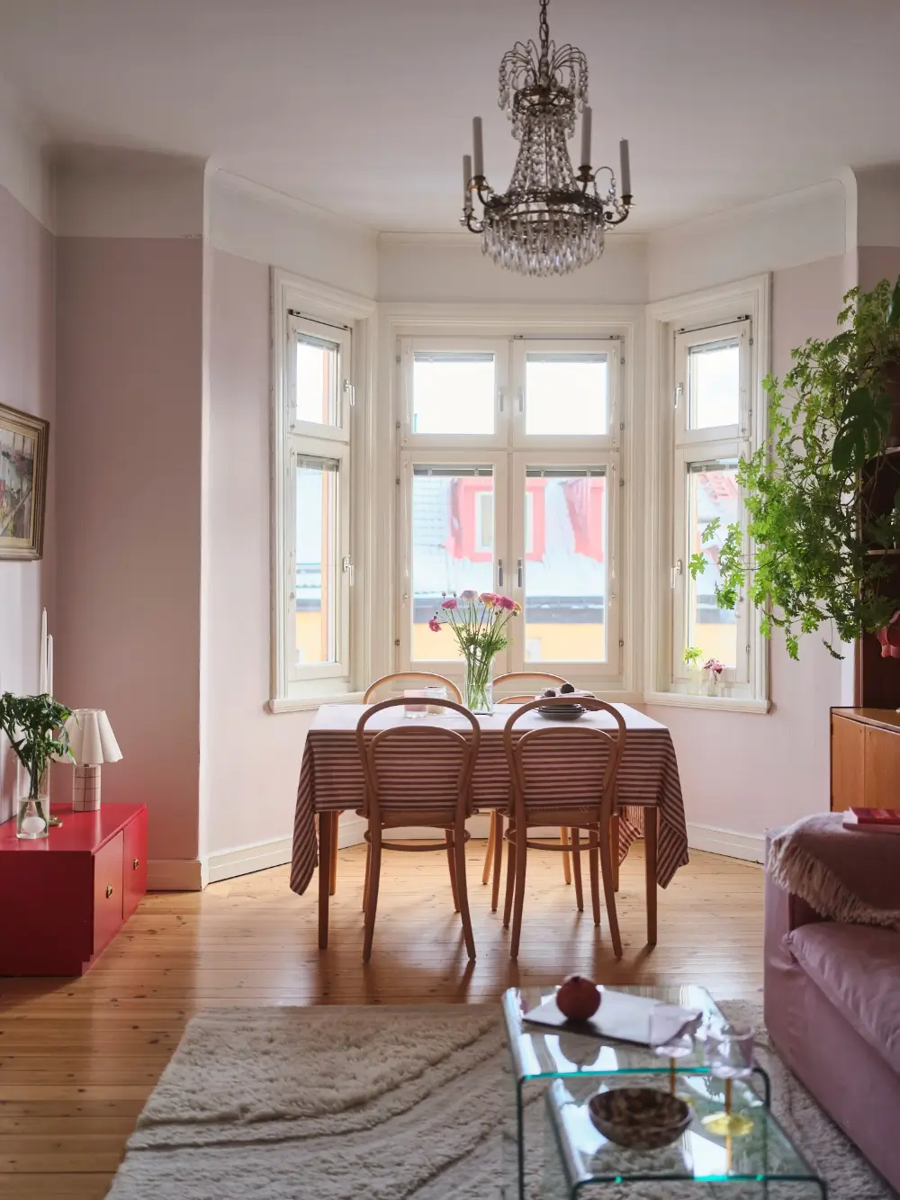 A Pink Living Room in a Top Floor Art Nouveau Apartment 8 pink-living-room-early-20th-century-apartment-nordroom