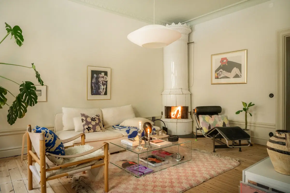 Painted Ceilings and a Light Yellow Kitchen in a Swedish Apartment 1 renovated-late-19th-century-apartment-yellow-kitchen-nordroom