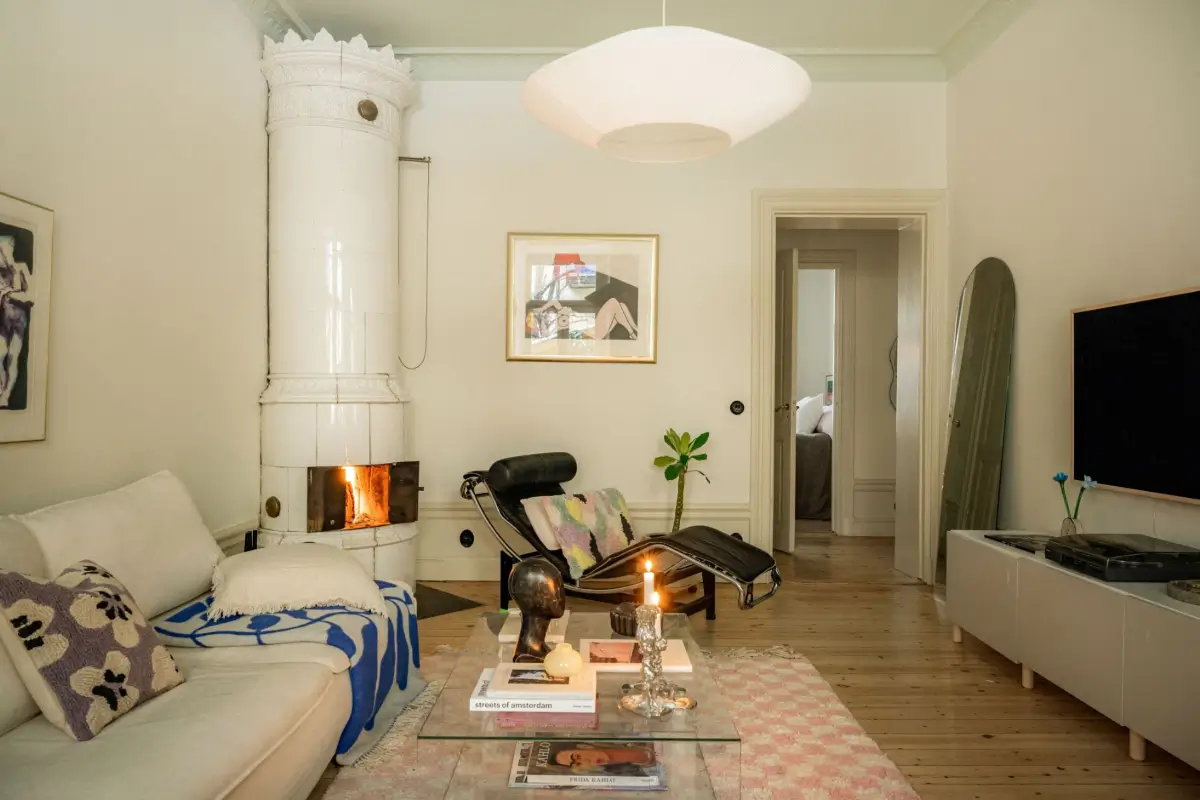 Painted Ceilings and a Light Yellow Kitchen in a Swedish Apartment 7 renovated-late-19th-century-apartment-yellow-kitchen-nordroom