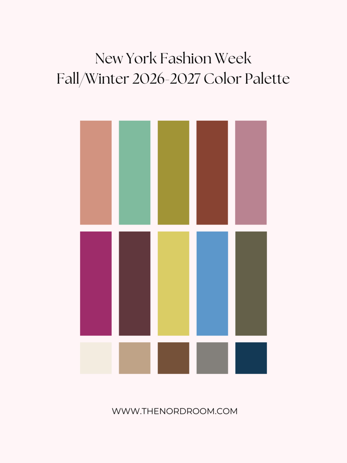 The 2027 Color of the Year Prediction: A Shift Toward More Expressive Colors? 5 NYFW color palette 2027 nordroom