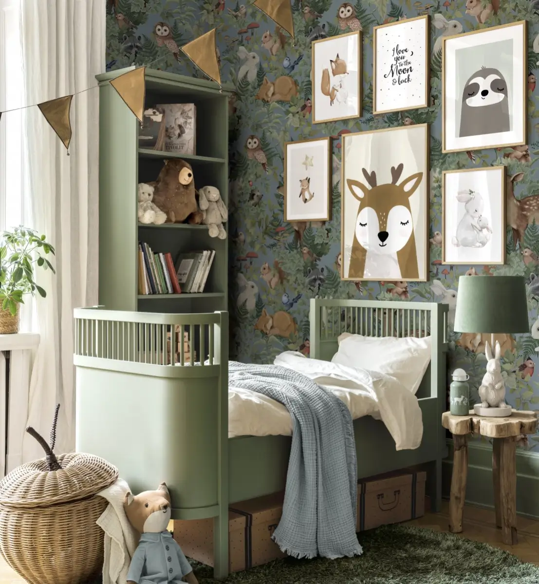 26 Children's Bedrooms Decorated with Animal Wallpaper 17 childrens-bedroom-animal-wallpaper-nordroom