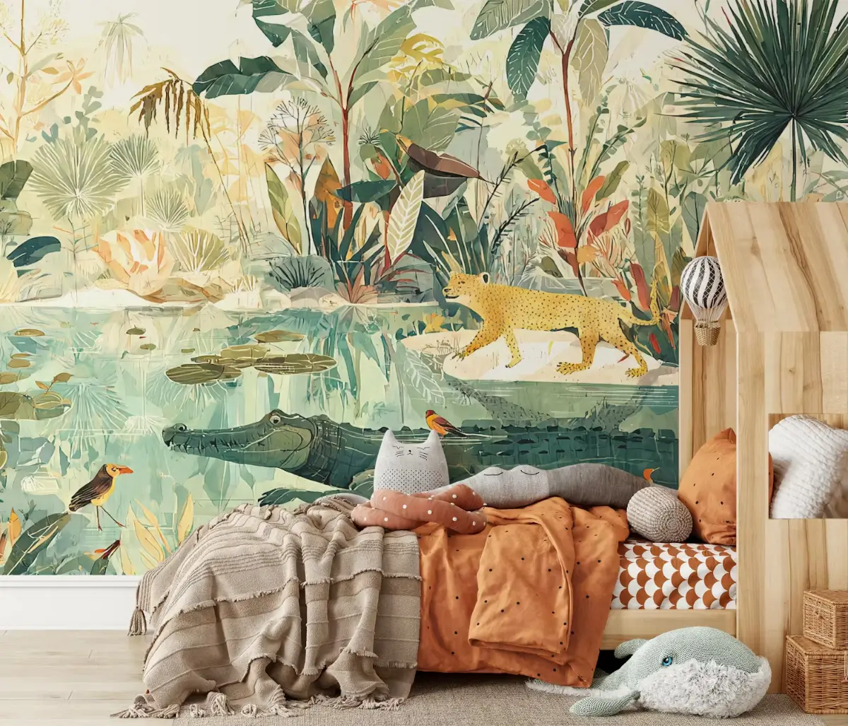 26 Children's Bedrooms Decorated with Animal Wallpaper 10 childrens-bedroom-animal-wallpaper