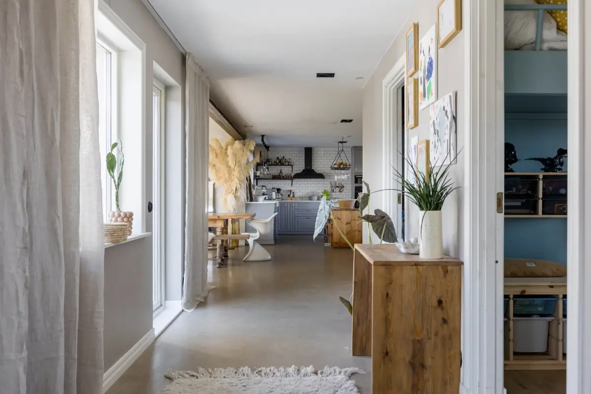 Concrete Floors and a Pitched Ceiling in a South Sweden Country House 18 concrete-floors-natural-materials-south-sweden-home