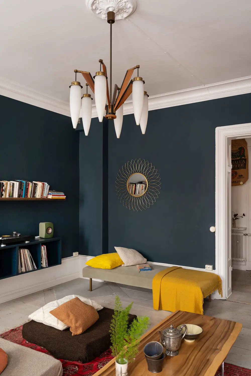 Dark Tones and Industrial Elements in a Late 19th-Century Apartment 9 dark-wall-colors-stockholm-apartment