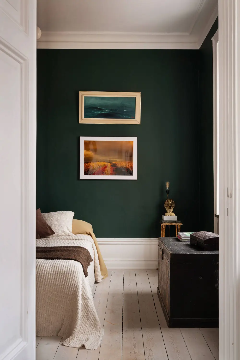 Dark Tones and Industrial Elements in a Late 19th-Century Apartment 20 dark-wall-colors-stockholm-apartment