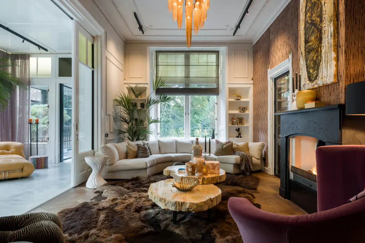 Luxurious Interiors and Natural Materials in A Historic City Villa 1 natural-materials-world-influences-luxurious-home-netherlands