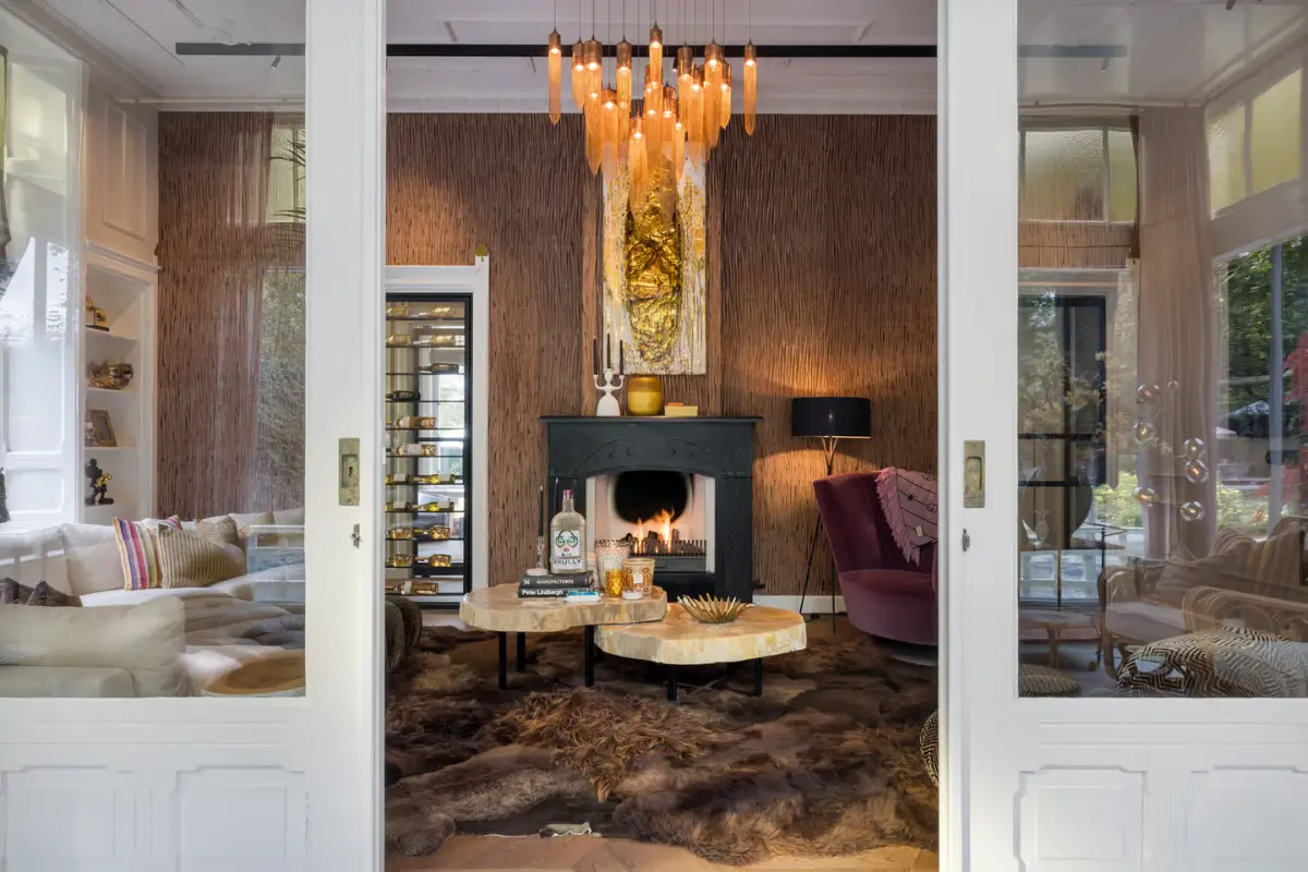 Luxurious Interiors and Natural Materials in A Historic City Villa 4 natural-materials-world-influences-luxurious-home-netherlands